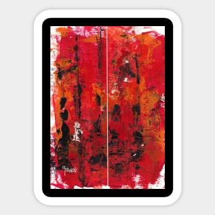 Red abstract 4 Sticker